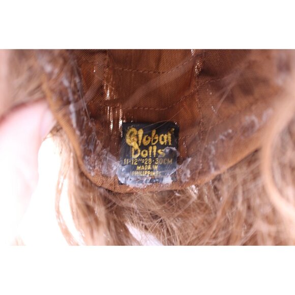 Global Dolls Baby Doll Wig Auburn Braided with Ribbon Size 11-12" Vintage NOS - Picture 9 of 10